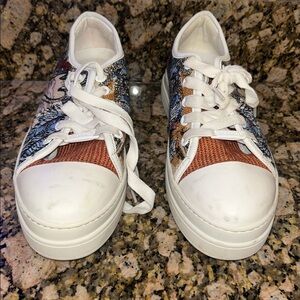 J/SLIDES Colorful Patterned Women's Sneakers